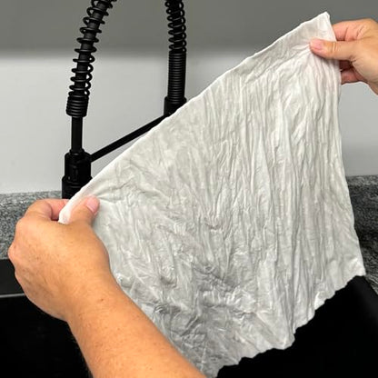 Quick Dam Mighty Mat 16inx18in Reusable Absorbent Towels -Wring Out & Reuse for Flood, Water, Oil & Spill Cleanup 10-Pack