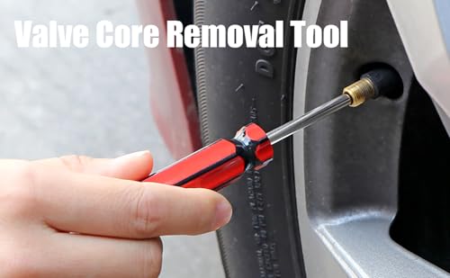 5 Pcs Valve Core Removal Tool,Car Tire Valve Stem Removal Tool | Universal Motorcycle Truck Bike Screwdriver Tire Repair Install Tool for All Standard Valve Cores