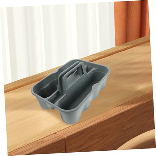 GLEAVI Large Capacity Storage Basket Handheld Cleaning Tote Sturdy Plastic Dividers for Dorm Car Office