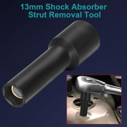 13mm Shock Absorber Strut Removal Tool – 1/2" Drive Suspension Strut Socket Compatible with Tesla OEM 1467109-00-A