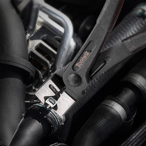 Toolwiz Clic & Clic-R Type Hose Clamp Pliers, CV Boot Clamp Tool | Radiator Spring Collar, Automotive Maintenance Tools, for Fuel Line, Silicone Vacuum Hose, Air Tube, Water Pipe - style: 1Pcs Clic-R Type Hose Clamp Pliers