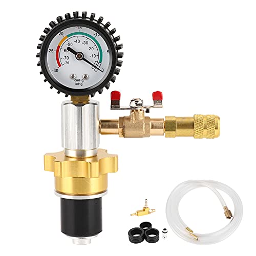 Car Radiator Coolant Refill Purging Kit, Cooling Vacuum Refill Tool, Fast Connector Evacuate Leaks Test Vacuum Cooling System with Stainless Steel Components for Automotive Mainten