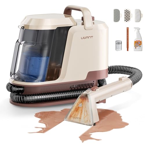 Uwant Carpet Cleaner Machine 22Kpa Portable Carpet Cleaner for Pet, Upholstery Cleaner Machine with Oxy Solution Set of 1 for Spot, Cars,Rug,Furniture