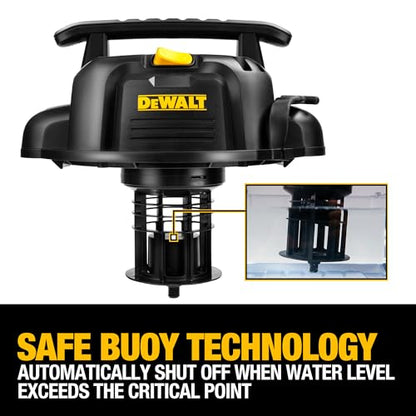 DEWALT DXV06P 4 Peak HP Shop Vacuums, 6 Gallon Poly Wet/Dry Vac, Heavy-Duty Shop Vacuum with Blower Function Yellow+Black