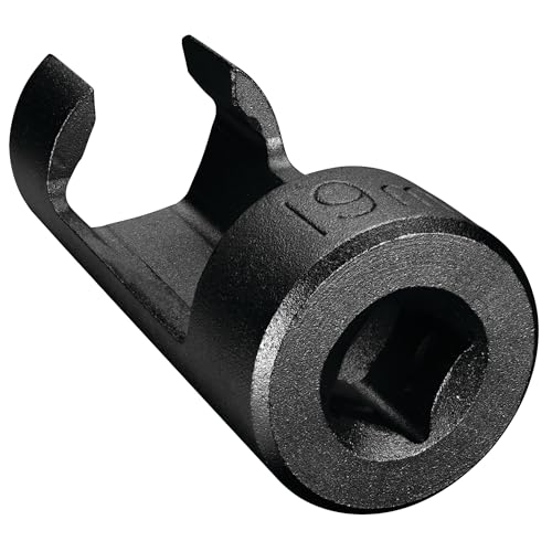 Performance Tool W84027 10 pc. 3/8-in. Dr. Flare Nut Socket Set for Tight Spaces: 10-19mm Sizes, Useful for Sensors, ABS, Master Cylinders, Chrome Vanadium Steel, Black Phosphorus Finish