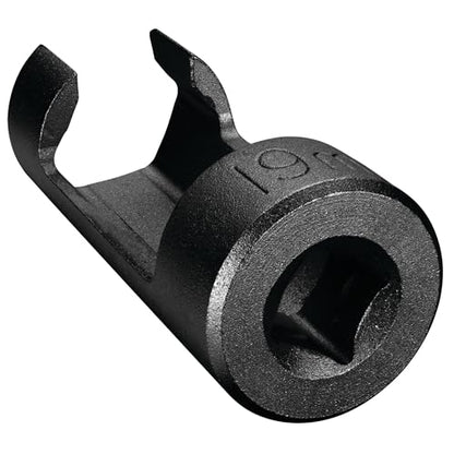 Performance Tool W84027 10 pc. 3/8-in. Dr. Flare Nut Socket Set for Tight Spaces: 10-19mm Sizes, Useful for Sensors, ABS, Master Cylinders, Chrome Vanadium Steel, Black Phosphorus Finish