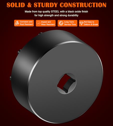 Bonbo 31510 Axle Nut Socket - 9 Pin Hub Nut Socket Fits for GM 2020+ Silverado and Sierra 2500/3500 Trucks with 11.5" and 12" Dual Rear Wheel Axle Hubs, 1/2" Drive