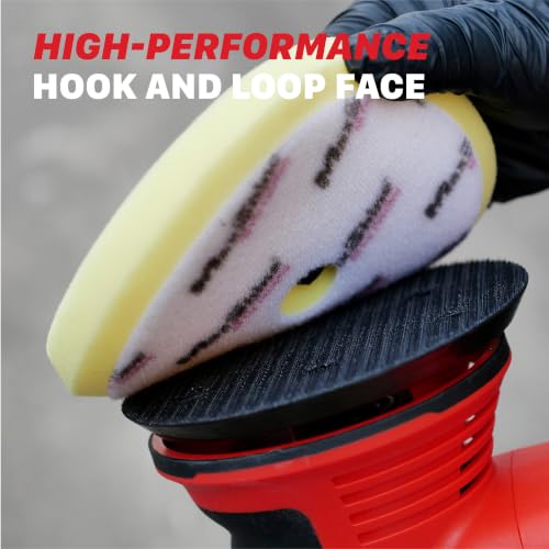 Maxshine 5" Universal Hook & Loop Dual Action Backing Plate – Fits DA Polishers with 5/16" Thread – Supports Up to 12,000 OPM – Compatible with M8S V2 & High-Speed DA Polishers - size: 5“