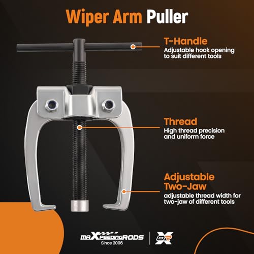 maXpeedingrods Wiper Arm Puller Tool Windshiled Wiper Arm Removal Tool, Battery Terminal Removal Puller Tool, Arm Bearing Remove Puller Repair Tool for BMW VW Ford Audi Honda Porsche, 6Pcs