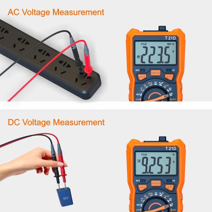 Auto-Ranging Digital Multimeter, TRMS 6000 Counts AC DC Voltmeter Ohm Volt Amp Meter, Electrical Multimeter Tester with NCV, Measure Capacitance Current Resistance Temp Continuity Diode Duty Cycle - style: up to 600V/10A