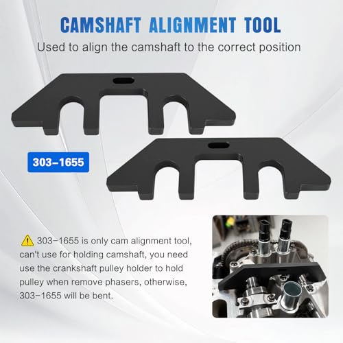 GOOACC Camshaft Alignment Timing Tool Kit Vibration Damper Pulley Holder For Ford GT F-150 Lincoln Navigator 3.5L V6 Ecoboost Upgraded, Roller Rocker Follower Timing Tool Set Replace 303-1655 303-1633 - size: 6PCS Tool Kit