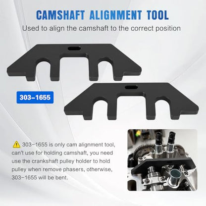 GOOACC Camshaft Alignment Timing Tool Kit Vibration Damper Pulley Holder For Ford GT F-150 Lincoln Navigator 3.5L V6 Ecoboost Upgraded, Roller Rocker Follower Timing Tool Set Replace 303-1655 303-1633 - size: 6PCS Tool Kit