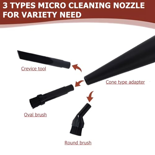 6-Pack Micro Cleaning Nozzle Kit for Compact Wet Dry Shop Vacuum,1-1/4" Detailed Cleaning Attachments