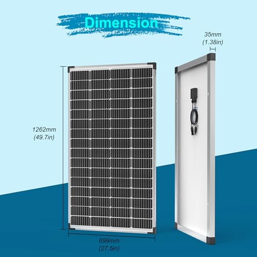 ACOPOWER Solar Panel 175Watt 12 Volt,Monocrystalline High-Efficiency 175 Watt PV Module Power Charger for RV Caravan Marine Camper Rooftop Farm Battery and Other Off-Grid Applications - size: 175W