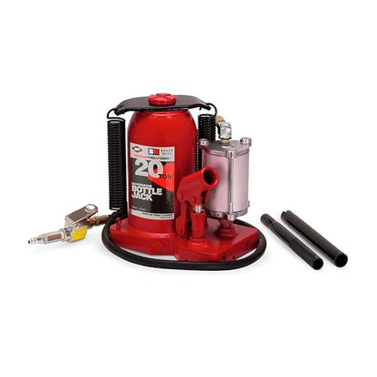 AFF 20 Ton Bottle Jack - Manual & Air Assist Hydraulic Jack for Lifting Heavy Trucks & Equipment - Super Duty - size: 20 Ton Capacity, style: Standard Profile