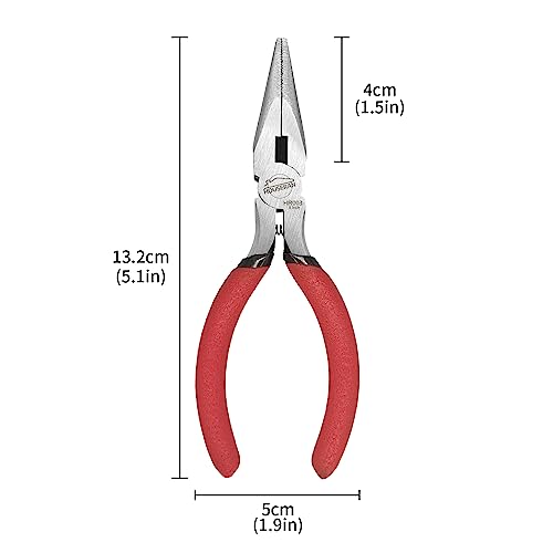 Needle Nose Pliers, 5 Inch, 5 Pack, Jewelry Making Tools | Small Needle Nose Pliers for Cutting and Bending Wire, Small Pliers for DIY, Crafts, Jewelry Making - color: 5 Pcs
