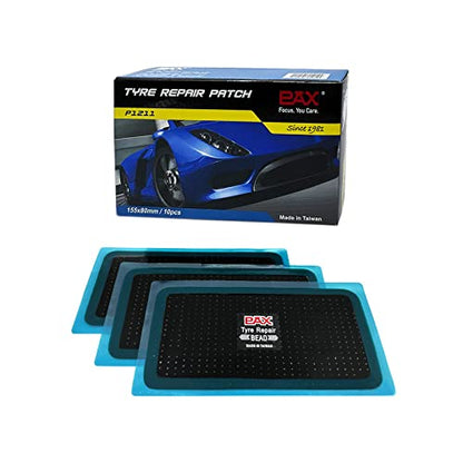 PAX 10Pcs 155 x 80mm Radial Tire Patch, Tire Repair for Puncture, Tire Flat Prevention, Emergency Repair Tool, Suitable for Car, Bus, Truck, Tractor (155 x 80mm) - size: 155 x 80mm
