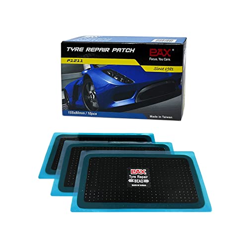 PAX 10Pcs 155 x 80mm Radial Tire Patch, Tire Repair for Puncture, Tire Flat Prevention, Emergency Repair Tool, Suitable for Car, Bus, Truck, Tractor (155 x 80mm) - size: 155 x 80mm