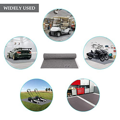 10L0L Golf Cart Parking Mat - 8.8 x 4.9 ft Premium Garage Floor Mat, Oil Absorbent & Waterproof Mechanic Pad for Club Car, EZGO, Yamaha, ATV, UTV, Motorcycles - Heavy-Duty Anti-Slip Protector