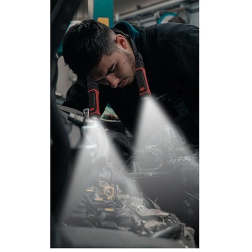Neck Flashlight 4X Detachable Neck Light Rechargeable, LED Work Light with Magnetic Base, Hands Free Mechanic Light, Around Neck