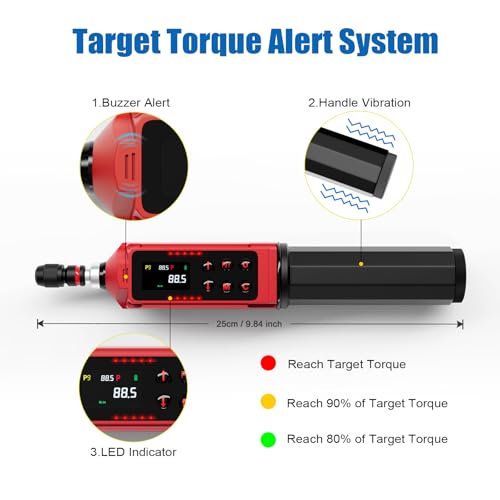 ANPUDS Digital Torque Screwdriver, 1.5-88.5 in-lbs (0.15-10 Nm), ±1% Accuracy 1/4" Drive Inch-Pound Torque Screwdriver Set with Buzzer, Vibration & LED Alerts for Bike, Electronics & Repair - size: 1.5-88.5 in-lbs/0.15-10 Nm