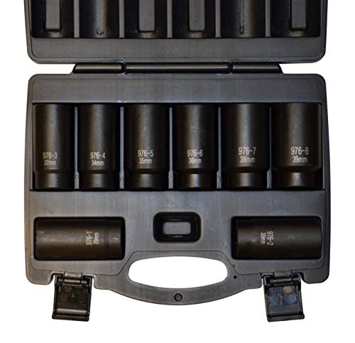Cal-Van Tools 976 8 Piece 12 Point Axle Nut Socket Set, 1 Pack, Multi, One Size