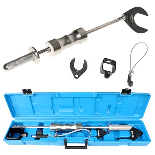 DPTOOL Inner CV Joint Puller Removal Tool with 10 Pounds Slide Hammer | Front Wheel Drive Axle Half Shaft Removal Tool Kit 63mm 48mm CV Joint Fork Adapter Attachments with Ball Joint Removal Tool - size: 5PC