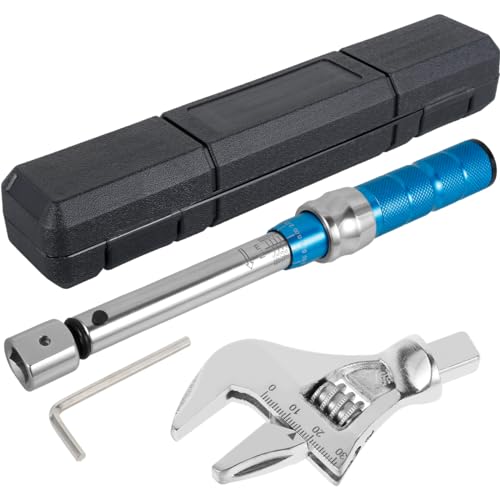 Digital Adjustable Torque Wrench 5-25 NM, 30mm Open-End Steel Torque Wrench, 9×12mm Interchangeable Head, Precision Hand Tool for Car Repair, Bicycle Maintenance, and Spanner Applications