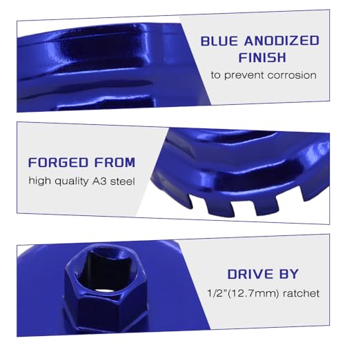 A ABIGAIL Heavy Duty Oil Filter Wrench for Toyota Oil Filter Tool Oil Filter Cap Wrench Removal Tool 64mm 1/2" Drive for Lexus, Camry, 4 Runner, Tundra 2.5-5.7L Engine