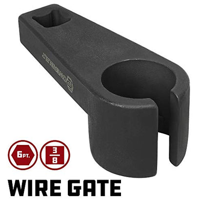 Powerbuilt Extended Reach Offset Oxygen O2 Sensor Socket Wrench, 7/8 Inch, 22mm, Remove and Install, 647094 - style: Extended Offset Oxygen Sensor Socket