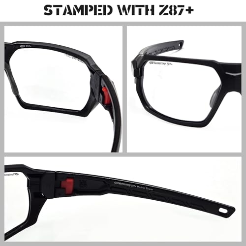 HTS HUNTERSKY Ballistic Tactical ANSI Z87.1+ Impact Protection Anti Fog Shooting Glasses Military Grade Airsoft Range - color: Black Blue