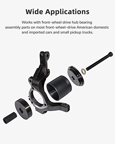 23 Pieces Wheel Bearing Press Kit for Front Wheel Drive Bearing Removal & Installation Wheel Bearing Puller Tool Set with Storage Case