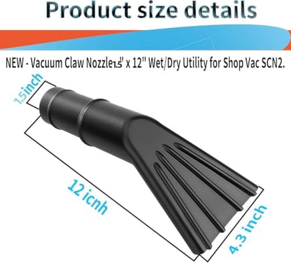 Vacuum Claw Utility Nozzle 1 1/2" Hose For Cleaning Cars