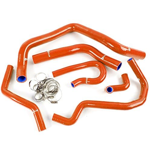G-PLUS Silicone Radiator Coolant Hose Pipe Kit Clamps COMPATIBILITY:Compatible With Honda Civic Type-R EK EG B16A B18C B20B 1992-2000,Dark Orange - color: Dark Orange