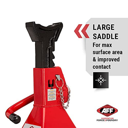 AFF 6 Ton Jack Stand Set - Heavy Duty Ratchet Style Jack Stands - Pair - size: 6 Ton