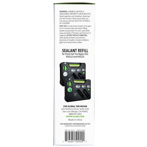 Slime 10179 Flat Tire Repair Kit (Sealant Refill) - style: All in one refill