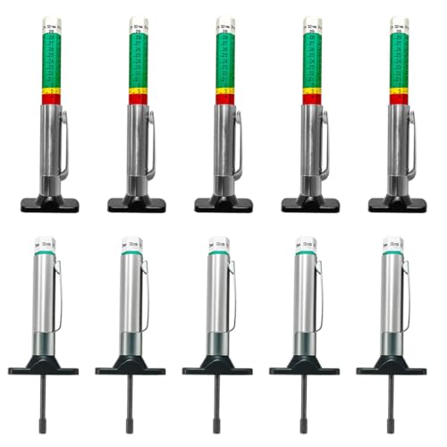 Car Tire Tread Depth Gauge, Universal Color Coded Tire Wear Depth Gauge Tool in 32nds, Automotive Tires Measuring Tool Accessories for Car, Truck, Motorcycle (10PCS) - size: 10PCS