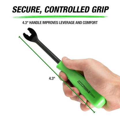 OEMTOOLS Door Trim Removal Tool, Easy to use Trim Tool for Door Panels | 2-Piece Design, Corrosion-Resistant Black Finish, High-Carbon Steel & Chrome Vanadium Construction, Durable Plastic Handle - style: Door Panel Remover