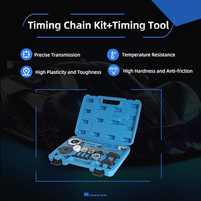Timing Chain Kit+Timing Tool, For Audi A1/A3/A4/A5/A6/A7/TT Q5 1.8L/2.0L 2014+ | For Volkswagen Passat/Jetta/Golf/Beetle/Polo 1.8L/2.0L 2014+, For EA888, #OE 06K115225L, 06H105209AT, 06K109469N