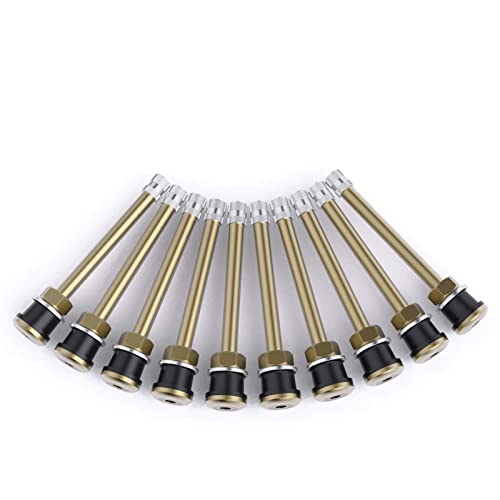 CKAuto TR572 Brass Commercial 3-3/4 Valve Stems for Rim Φ.625" (10 Pack) - color: tr572