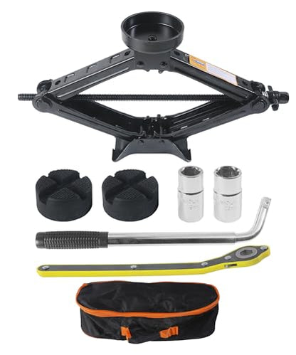 2.5 Ton Car Jack,Car Accessories Portable Scissor Jack,Universal Tire Jacks,Automotive Tire Changing Kit,Compatible with Cars,SUV,RV,Sedan,Trucks,MVP,Minivan,Van,and Other Vehicles