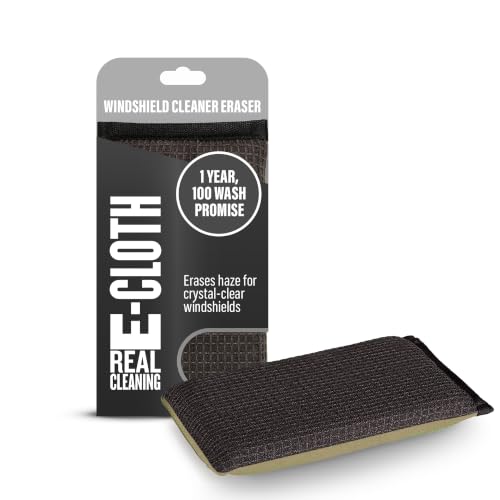 E-Cloth Windshield Haze Eraser - Interior Windshield & Car Window Cleaner Tool, Keeps Mirrors Clean, Spot Washes Inside Glass, Car Cleaning Supplies, Microfiber Sponge, Streak Free Finish - 1 Pack - size: 1 Count (Pack of 1)