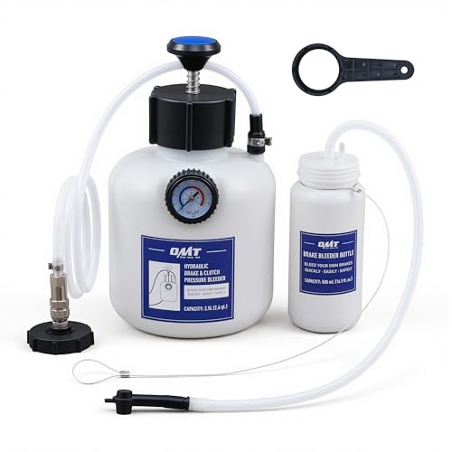 Orion Motor Tech Pressure Bleeder, 2.5L Brake Pressure Bleeder with 50.7mm Adapter, 2.6qt Manual Power Brake Bleeder with 500mL Brake Bleeder Bottle Compatible with Ford Subaru Nissan Infinity - size: 50.7mm Adapter