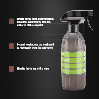 Clay Lubricant Car Detailing for Clay Bars, SPTA 16oz 500ml Clay Luber Synthetic Lubricant with Wetting Agents for Clayblock and Car Detailing Clay (Works on Cars, Trucks, SUVs, Jeeps & More -CL022