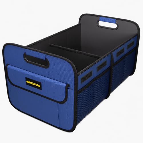 MIKKUPPA Car Trunk Organizer - 75L Collapsible Trunk Organizer with Reinforced Handles for Groceries, Trunk Storage Organizers for SUV Auto Truck Van with Non Slip Bottom (Blue) - color: Blue, size: Large