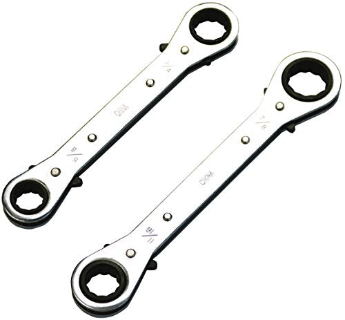 Apollo Tools 5 Piece Metric Steel Ratcheting Wrench Set includes 5 Ratcheting Wrenches in Quick Release Case for Trunk, Garage and on The Road - DT1213