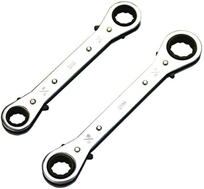 Apollo Tools 5 Piece Metric Steel Ratcheting Wrench Set includes 5 Ratcheting Wrenches in Quick Release Case for Trunk, Garage and on The Road - DT1213