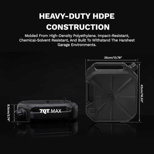 SLMOTO Motorcycle Oil Drain Pan Fit for ATV UTV Honda Suzuki Yamaha Black - size: 7.5L Balck