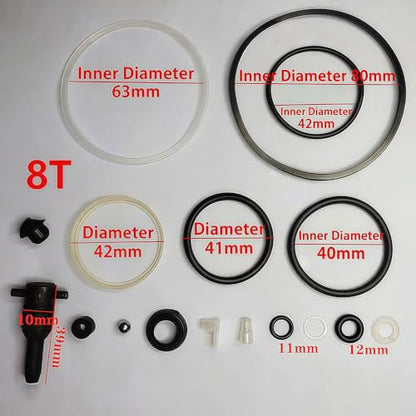 8 Ton Vertical Bottle Jack Complete Repair Kit 18Pcs Oil Seal O-Ring Hydraulic Jack Replacement Parts