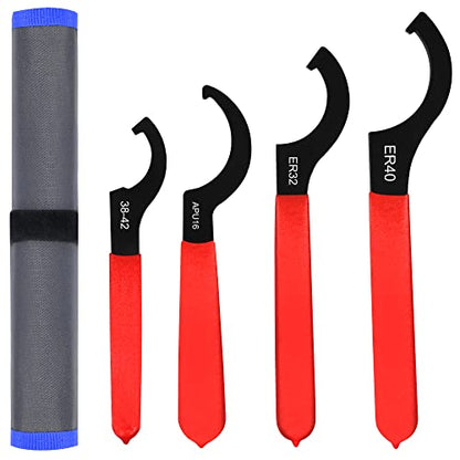 4pcs Coilover Spanner Wrench Set Adjustable Shock Wrench Heavy Duty Steel C Spanner for Most Coil Overs Shocks Adjustment and Suspension System - size: 4 Pcs